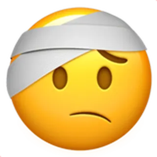 🤕 이모지, 부상, 붕대, 슬픔 telegram sticker