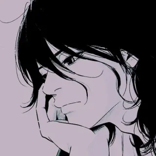 ♾ ritratto, anime, manga, personaggio, arte, illustrazione whatsapp sticker