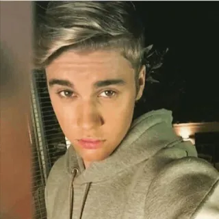 😐 Justin Bieber celebrità, cantante, musica, pop star, ritratto telegram sticker