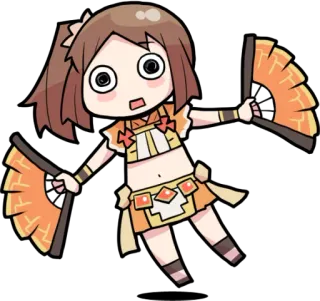 😳 Anime, Personage, Fan, Oranje, Kostuum, Chibi telegram sticker