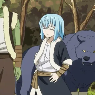 💎 Rimuru Tempest That Time I Got Reincarnated as a Slime Anime, Fantasy, Isekai, Slime, Mostro, Goblin, Lupo telegram sticker