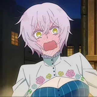 🌸 动漫, 震惊, 惊讶, 表情, 卡通, 脸红 telegram sticker