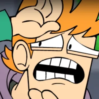 😰 Matt Eddsworld การ์ตูน, สีหน้า, รำคาญ, ตัวละคร whatsapp sticker