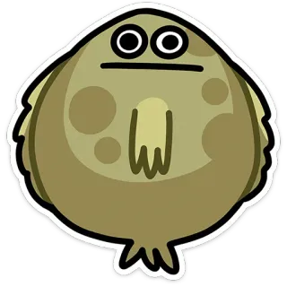 😐 Blob, Dibujo animado, Personaje, Divertido telegram sticker