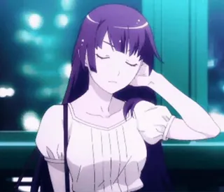 Senjougahara Hitagi | @Onishiki telegram stickers