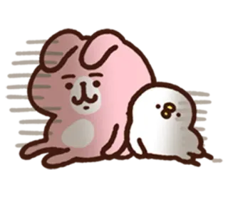 🤦‍♀️ милый, животные, розовый, белый, мультик, наклейка whatsapp sticker