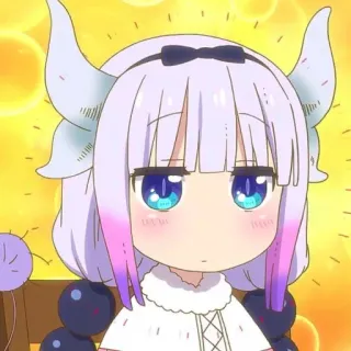 🤍 Kanna Kamui Miss Kobayashi's Dragon Maid Anime, Kanna, Kanna Kamui, Dragon Maid, Carino, Chibi telegram sticker