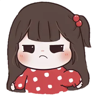 🎐 Hoạt hình, Cô gái, Nhãn dán, Tức giận, Dễ thương, Hoạt hình, Anime telegram sticker