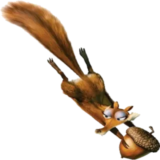 😺 Scrat Ice Age белка, желудь, мультфильм, Ледниковый период, мультяшный telegram sticker