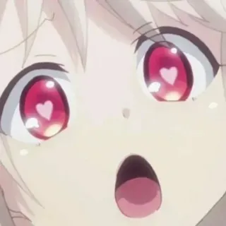 📎 anime, character, kawaii, cute, heart eyes, surprise, shocked telegram sticker