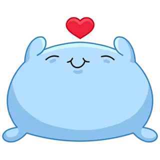 😘 imut, karakter, hati, senang, kartun whatsapp sticker