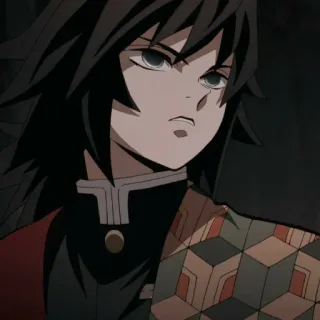 😠 Giyu Tomioka Demon Slayer Аниме, Клинок, рассекающий демонов, Гию Томиока, Манга, Персонаж telegram sticker