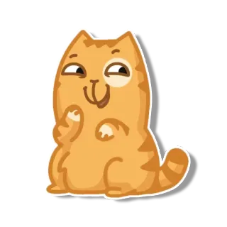 😏 gato, animal, lindo, dibujos animados telegram sticker