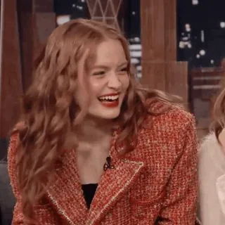 🥕 Sadie Sink Sadie Sink, Schauspielerin, Promi, Lachen, Porträt whatsapp sticker