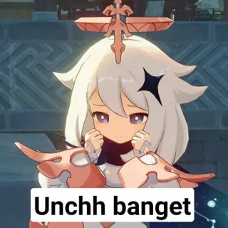 😆 Paimon Genshin Impact Unchh banget อนิเมะ, น่ารัก, งอน, คาวาอิ telegram sticker