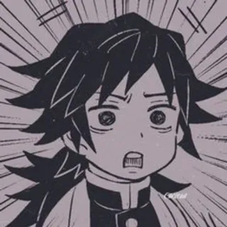 🕳 Giyu Tomioka Demon Slayer Giyu Tomioka, Demon Slayer, Anime, Manga, Scioccato, Personaggio, Cartone animato telegram sticker