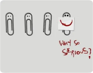 🃏 WHY SO SERIOUS? クリップアート, クリップ, テキスト telegram sticker