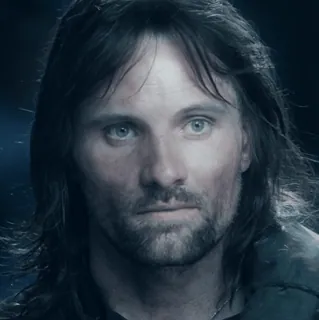 💍 Aragorn Lord of the Rings aragorn, senhor dos anéis, viggo mortensen, rei, terra média, fantasia, personagem de filme whatsapp sticker