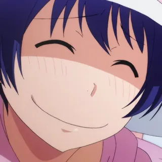 🌊 anime, sorrindo, fofo, personagem telegram sticker