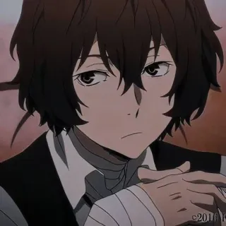 🖤 Dazai Osamu Bungou Stray Dogs Anime, Bungou Stray Dogs, Dazai Osamu, Manga, Kreskówka, Postać telegram sticker