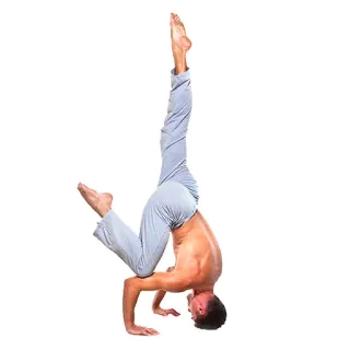 😩 yoga, handstand, fitness, exercise, man, body, health telegram sticker