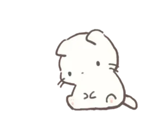 🤔 kat, schattig, dier, kawaii, sticker telegram sticker
