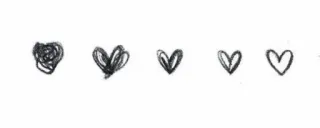 🖤 Herzen, Gekritzel, Liebe, Handgezeichnet, Skizze, Valentinstag telegram sticker
