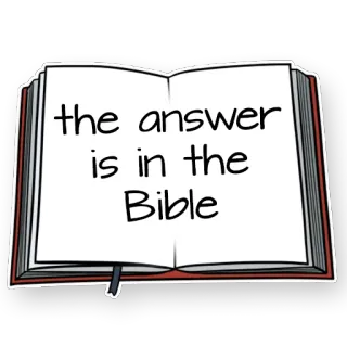 📖 the answer is in the Bible Bibel, Religion, Antwort, Christentum, Buch telegram sticker