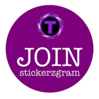 🔖 JOIN stickerzgram sticker, stickerzgram, unirse, redes sociales, morado telegram sticker