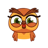 😍 eule, cartoon, süß, tier, aufkleber telegram sticker
