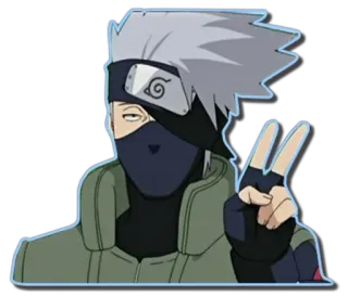 ✌ Kakashi Naruto anime, kakashi, naruto, ninja telegram sticker