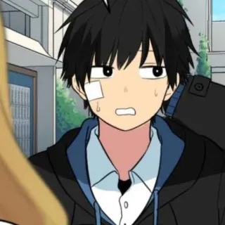 🎧 Anime, Charakter, Manga, Männlich, Ernst, Sticker telegram sticker