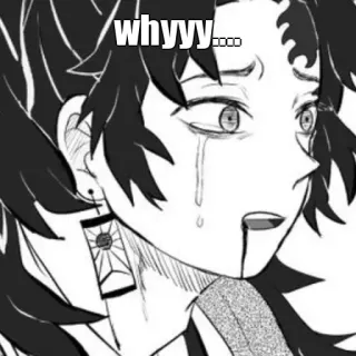 🙂 whyyy.... anime, crying, sad, manga, character telegram sticker