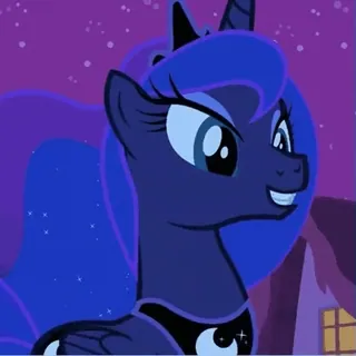 😲 Princess Luna My Little Pony: Friendship Is Magic Pony, Dibujos animados, Luna, Princesa, Luna, Noche telegram sticker