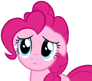 😔 Pinkie Pie My Little Pony pinkie pie, my little pony, kuda poni, kartun, sedih, menangis telegram sticker