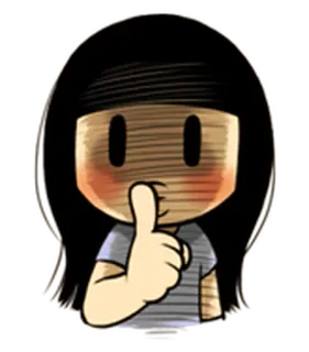 😐 shhh, hush, quiet, silence, character, cartoon, sticker, finger, gesture telegram sticker
