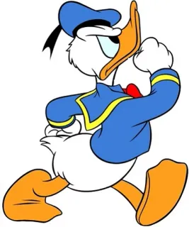 🚶 Donald Duck Дональд Дак, Мультфильм, Дисней, Утка, Анимационный персонаж, Злой telegram sticker