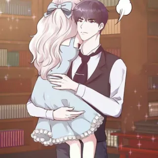 🫀 romance, casal, mangá, fofo, amor, abraço, fantasia telegram sticker