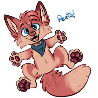 🐾 Peets! Dessin animé, Furry, Animal, Renard, Mignon telegram sticker