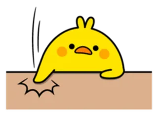 😠 Desenho animado, Violência, Soco, Irritado, Pintinho, Batendo telegram sticker