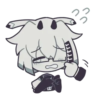 🌟 애니메이션, 질문, 혼란스러움, 그림, 캐릭터, 일러스트 telegram sticker
