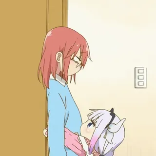 🎋 Kanna Miss Kobayashi's Dragon Maid Anime, Cartoon, Drache, Maid, Kawaii, Süß telegram sticker