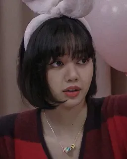 😀 Lisa wanita, selebriti, orang, K-pop, penyanyi, telinga kelinci whatsapp sticker