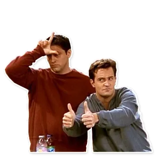 🤦‍♂️ friends, joey, chandler, loser, thumbs up telegram sticker