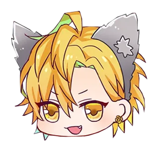 😃 anime, manga, wolf, cat, chibi, kawaii telegram sticker