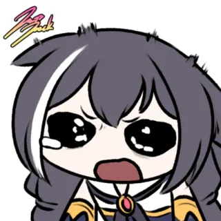🥵 Аниме, Чиби, Грустный, Плачущий, Мультфильм, Стикер whatsapp sticker