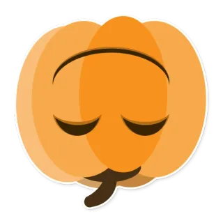 🙃 zucca, autunno, halloween, autunno, verdura, arancione, cartone animato telegram sticker