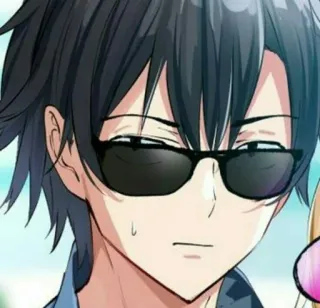 ⛓ Anime, Mann, Sonnenbrille, Schweiß whatsapp sticker