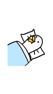 💤 animal, sleep, bed, cartoon, pillow, drawing telegram sticker