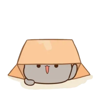 😉 kucing, kotak, imut, stiker, binatang, kawaii telegram sticker